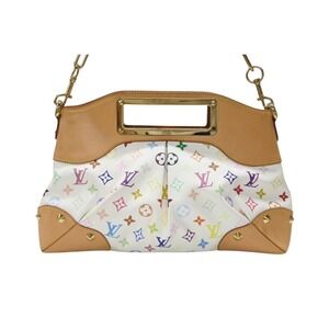 Louis Vuitton White Monogram Judy Multicolor by Takashi Handbag Multicolore